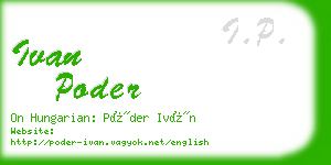 ivan poder business card